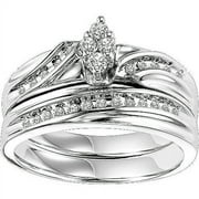 FOREVER BRIDE 1/4 Carat T.W. Diamond Sterling Silver Bridal Set