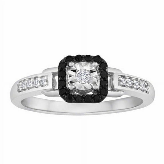 1/4 Carat T.W. Genuine Diamond Sterling Silver Fashion Ring