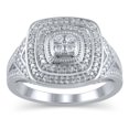 thumbnail image 1 of 1/4 Carat T.W. JK-I2I3 Forever Bride - Limited Edition diamond cushion in sterling silver , Size 4, 1 of 1