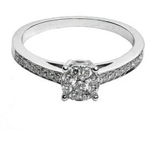 1/4 Carat T.W. Round Diamond 10kt White Gold Engagement Ring