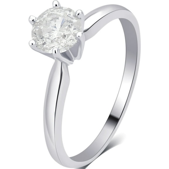 1/4 Carat T.W. Round Diamond 14K White Gold Solitaire Engagement Ring