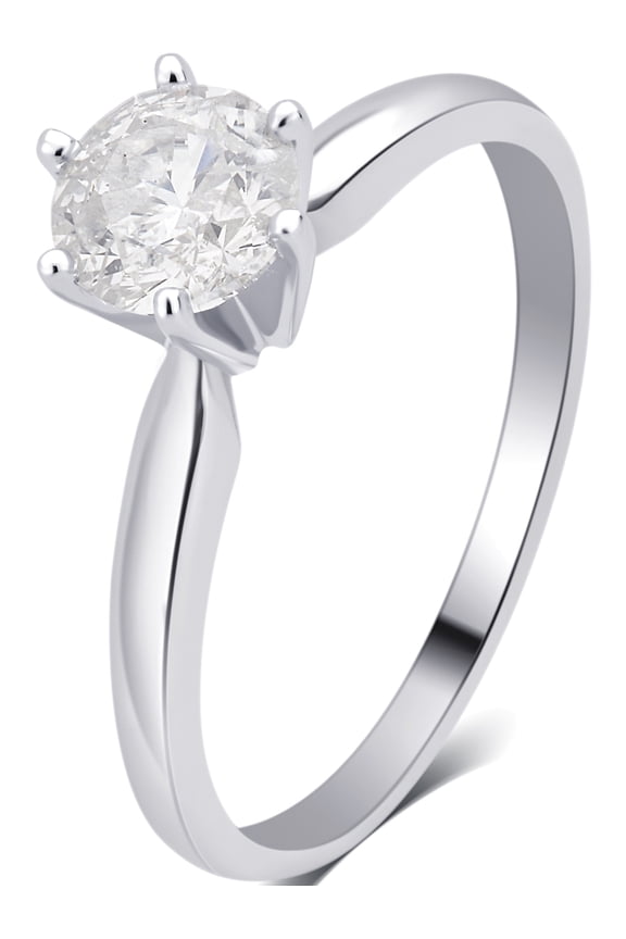 1/4 Carat T.W. Round Diamond 14K White Gold Solitaire Engagement Ring