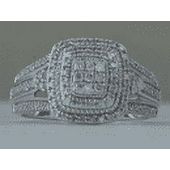 1/4 Carat T.W. White Diamond Engagement Ring in Sterling Silver