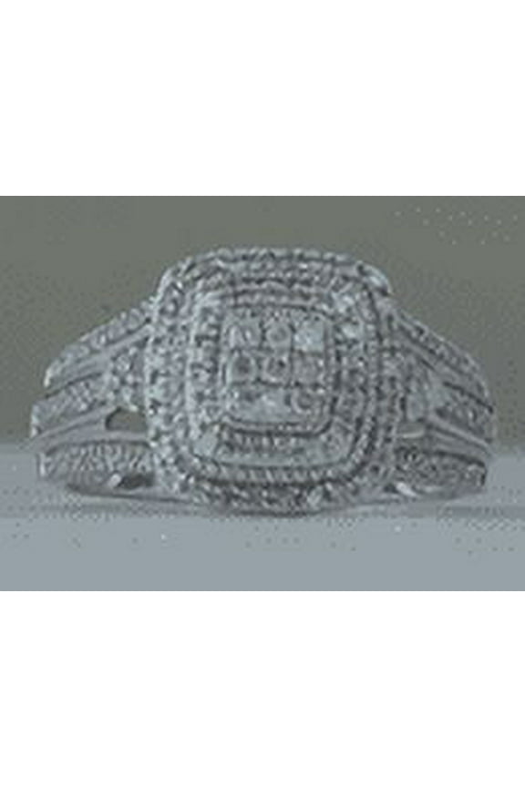 1/4 Carat T.W. White Diamond Engagement Ring in Sterling Silver