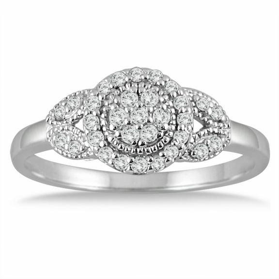 1/4 Carat TW Diamond Ring in 10K White Gold (J-K-L Color, I2-I3 Clarity)