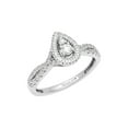thumbnail image 1 of 1/4 Carat TW Lab-Grown Diamond Halo Women's "Luminary" Engagement Ring in Sterling Silver, 1 of 5