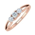 thumbnail image 1 of 1/4 Carat Three Stone Engagement Ring Band in 14K Rose Gold (Ring Size 11), 1 of 4