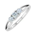 thumbnail image 1 of 1/4 Carat Three Stone Engagement Ring Band in 14K White Gold (Ring Size 4.5), 1 of 4