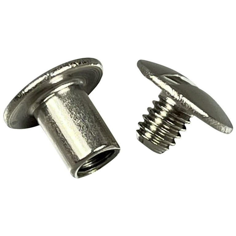 1/4 inch Chicago Screw Post (0.6 cm) Stainless Steel 100pk, Size: 8