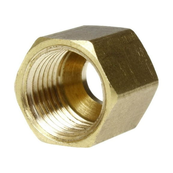 1/4" Compression Nut Hex Shape 7/16"-24 Thread Size Solid Brass Fitting New