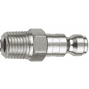 Amflo 1/4" Coupler Plug with 1/4" Male thread Automotive T Style- Pack of 10