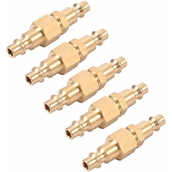 1/4" Coupling x 1/4" Inch NPT Female &Male Brass Air Hose Quick Connect Adapter,Air Coupler and Plug Kit,Air Compressor Fittings 10pcs (male&female)