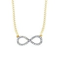 thumbnail image 1 of AFFY 1/4 Ct Round Natural Diamond Infinity Pendant Necklace In 14K Solid Yellow Gold, 1 of 1