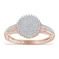 thumbnail image 1 of AFFY 1/4 Cttw Carat Round Cut Natural White Diamond Promise Ring For Women's In 14K Rose Gold Over Sterling Silver (0.25 Cttw, J-K Color, I2-I3 Clarity), Ring Size-10, 1 of 5