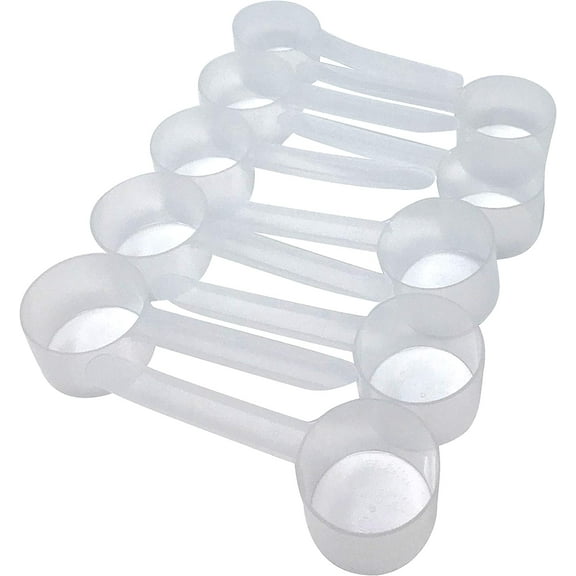 1/4 Cup (4 Tablespoon | 2 Oz. | 60 mL) Long Handle Scoop for Measuring Coffee, Pet Food, Grains, Protein, Spices and Other Dry Goods (Pack of 10)