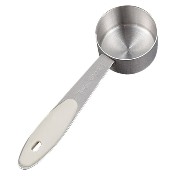 1/4 Cup Measuring Cup Stainless Steel Cup Sco Op With Black Silicone Handle Kitchen Gadgets For Cooking 30ML