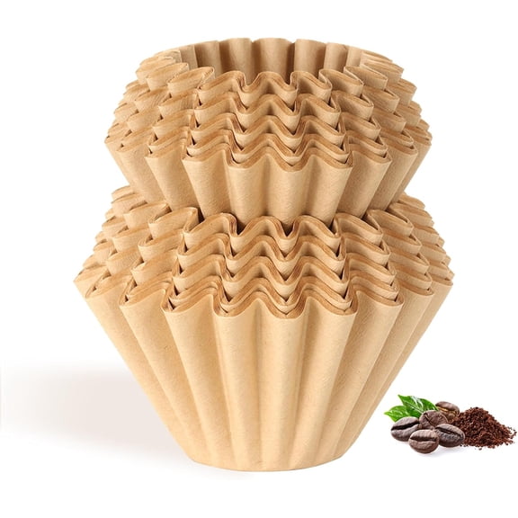 1-4 Cup Natural Basket Coffee Filter, 100 Count Unbleached Coffee Filters Paper for Single Serve Coffee Maker, Small Pour Over and Drip Pot, Mini Coffee Travel Brewer