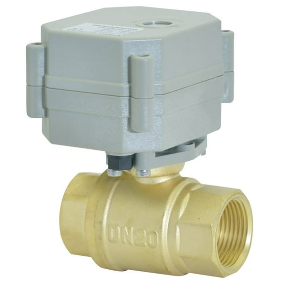 1/4" DN8 Two wires control Normally Open Electric Ball Valve,AC/DC9-24V Brass two-way Motorized Ball Valve
