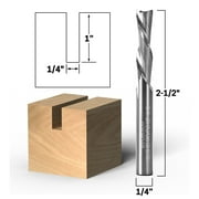 1/4 Dia. 2 Flute Downcut Spiral End Mill CNC Router Bit - 1/4 Shank - Yonico 32216-SC