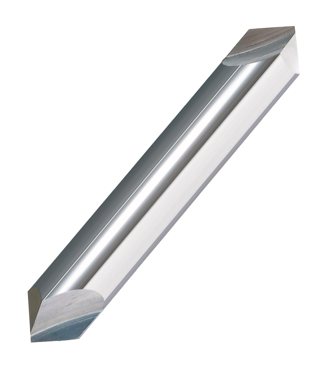 1/4" Diameter 2 Flute Double End Pointed Tip 90° Included Angle Carbide Chamfer Mill , 1/4"SHANK, 2-1/2"OAL