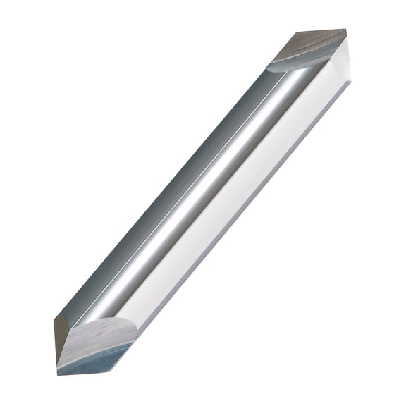1/4" Diameter 2 Flute Double End Pointed Tip 90 Included Angle Carbide Chamfer Mill , 1/4"SHANK, 2-1/2"OAL