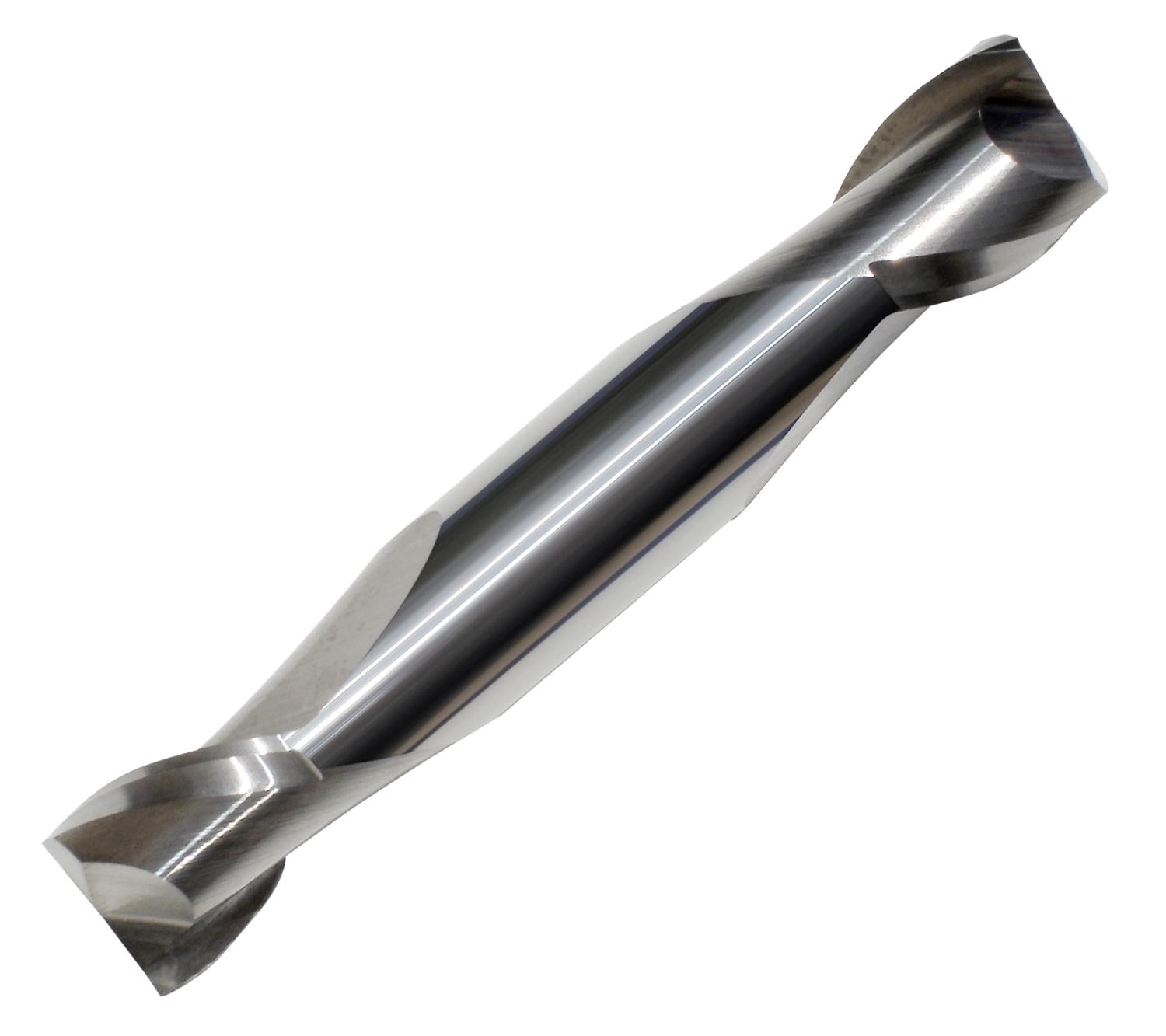 1/4" Diameter 2 Flute Double End Stub Carbide End Mill 30° Helix, Bright .500" Flute Length, 2-1/2"OAL
