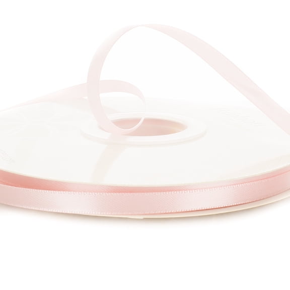 1/4" Double Faced Satin Ribbon 115 Pink Blush 10 Yard