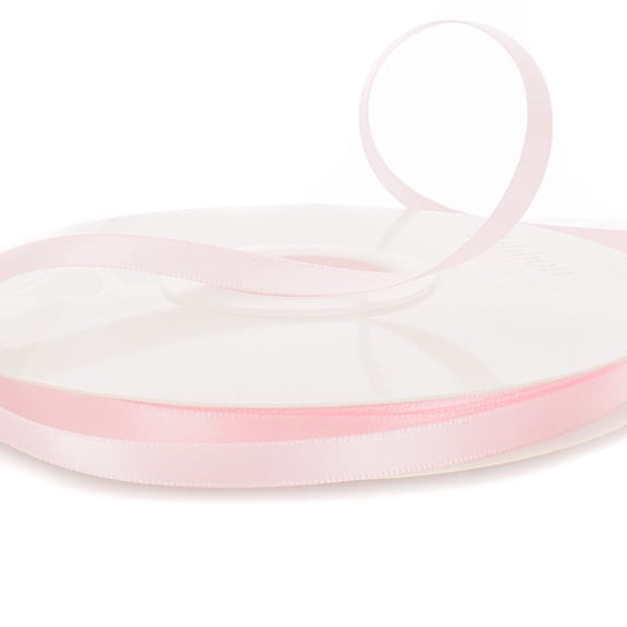 1/4" Double Faced Satin Ribbon 117 Light Pink 10 Yard