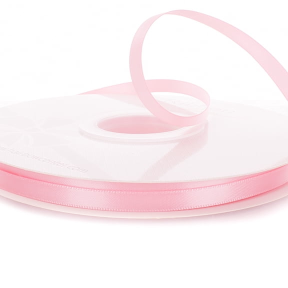 1/4" Double Faced Satin Ribbon 150 Pink 50 Yard