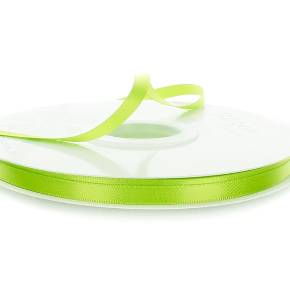 1/4" Double Faced Satin Ribbon 550 Apple Green 50 Yard