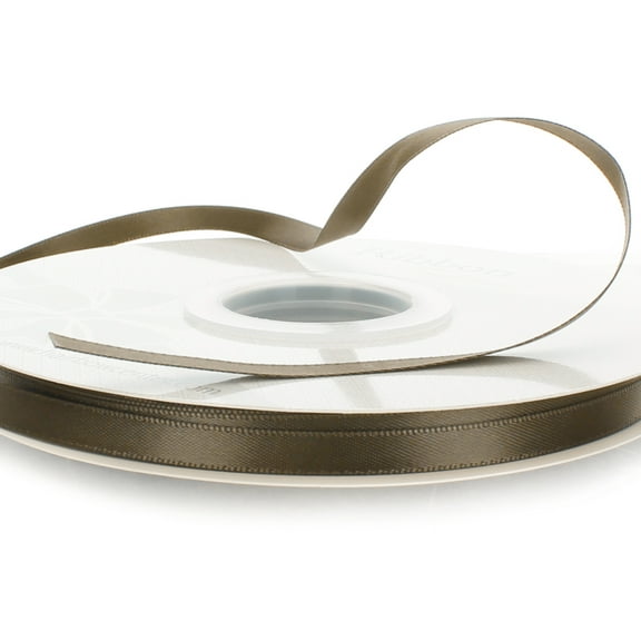 1/4" Double Faced Satin Ribbon 572 Olive Green 10 Yard