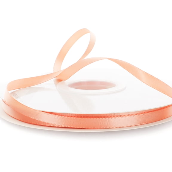 1/4" Double Faced Satin Ribbon 720 Peach 10 Yard