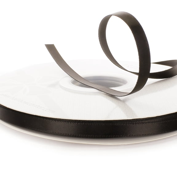 1/4" Double Faced Satin Ribbon 860 Dark Brown 10 Yard