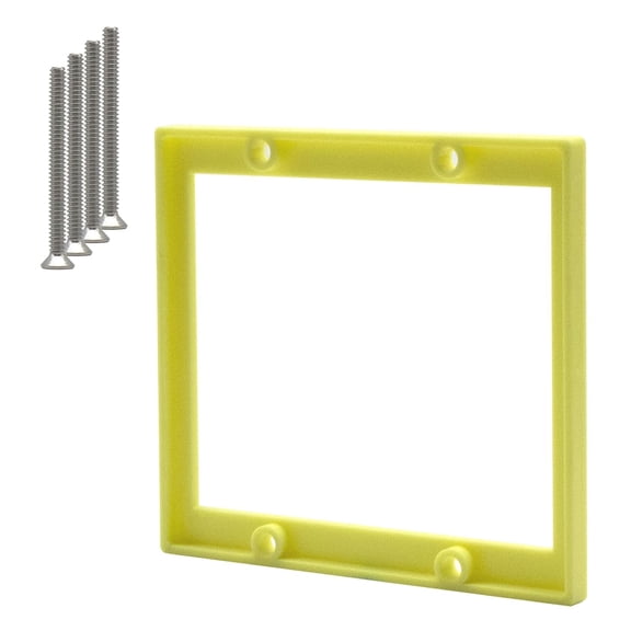 1/4” Double Gang Receptacle Outlet Box Extender,Yellow Box Extender 2 Gang with Screws,Complies with Applicable Electrical Codes,1Pack