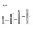 thumbnail image 1 of 1/4" Drill Socket Adapter Driver Hex Shank to Square Socket Extension, 1 of 5