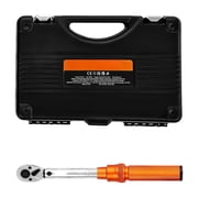 1/4 "Drive Click Torque Wrench Set 20-240 in-lb 2.3-27 Nm -72 Gear Bidirectional with Sleeve and Extension - Accuracy   3% Orange