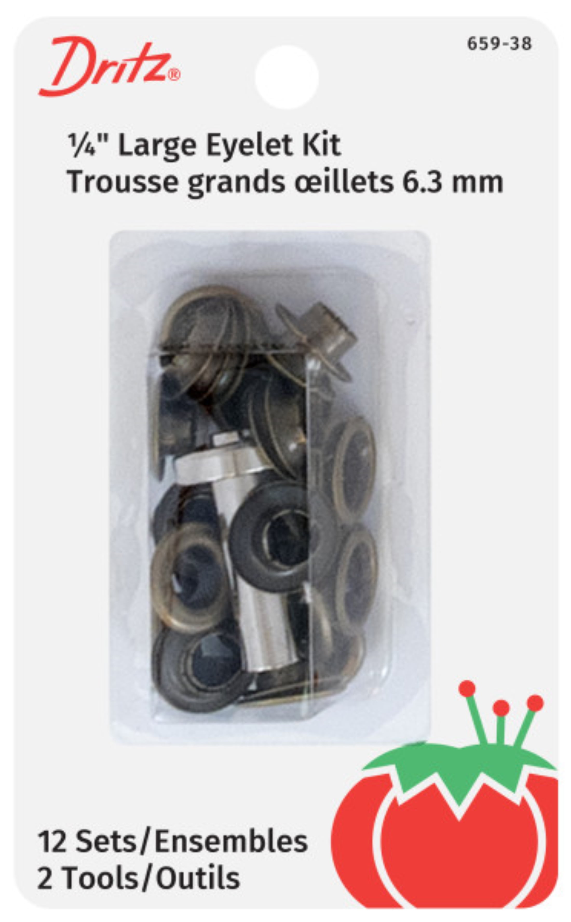 Dritz 1/4" Large Eyelets and Tool, Gold