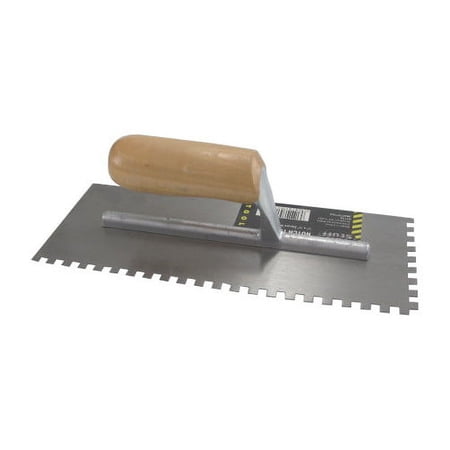 11 X 4-1/2 Square Notch Wood Handle Trowel