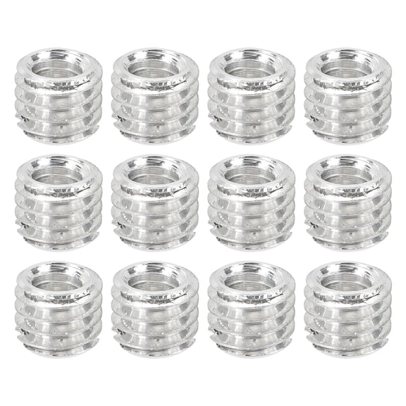 1/4" Female to 3/8" Male Convert Screws Adapters, Tripod Thread Adapter Mount, Silver 12 Pcs