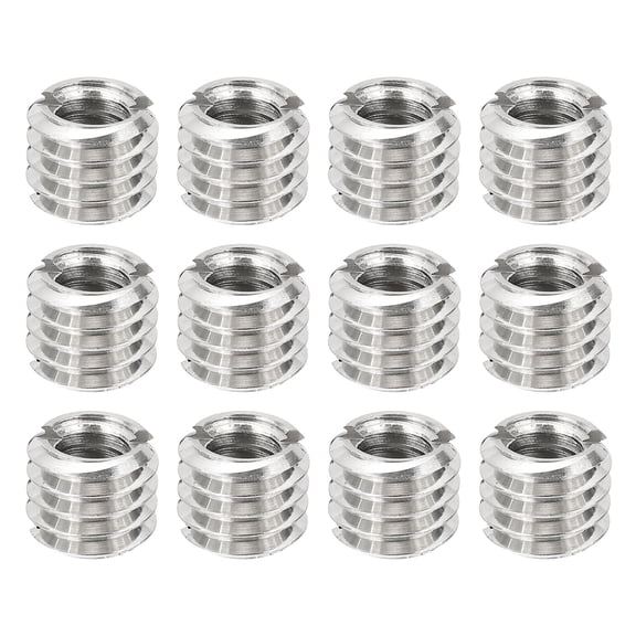 1/4" Female to 3/8" Male Convert Screws Adapters, Tripod Thread Adapters Mount, Silver 12 Pcs