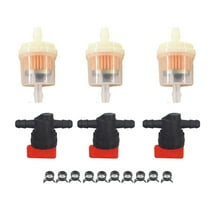 1/4" Fuel Gas Filter Shut Cut Off Valves Clamps Replacement for Briggs & Stratton in Line