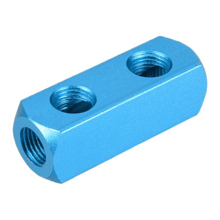 1/4" G Thread Pneumatic 2 Way Air Hose Inline Manifold Block Splitter