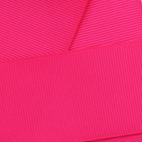 1/4" Grosgrain Ribbon Solid 175 Shocking Pink 10 Yard