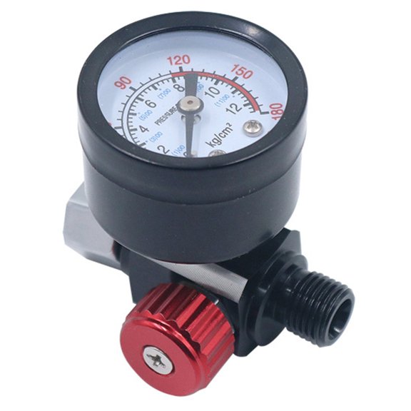 1/4 Air - Regulator Convenient Gun-Air Compressor Regulator with Gauge Pneumatic Tools 0 to 180PSI for Air