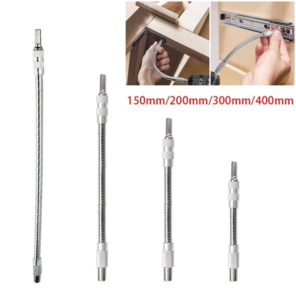 1/4 Hex Flexible Shaft Bit Holder Driver Ratchet Screwdriver Extend Rod 150-400Mm Versatile Electric Drill Metal Flexible Shaft 400Mm Fangkenuo