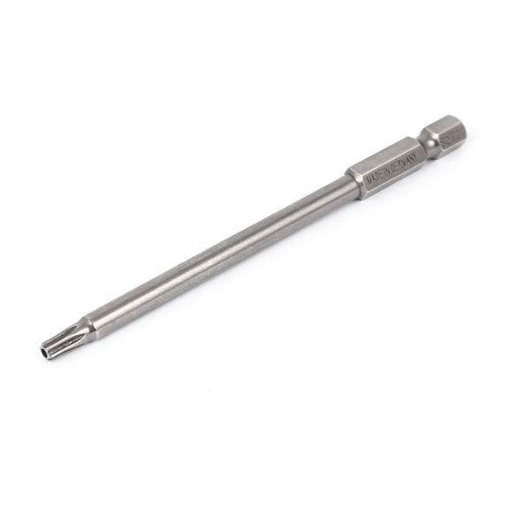 1/4" Hex Shank 100mm Long T20 Magnetic Torx Security Screwdriver Bit
