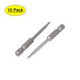 thumbnail image 1 of 1/4" Hex Shank 65mm Long 2mm Hexagon Head Magnetic Screwdriver Bits 10pcs, 1 of 4
