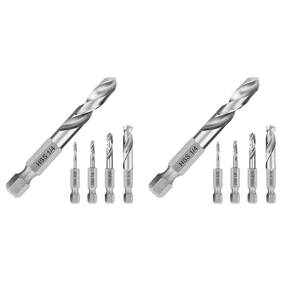 1/4 Hex Shank Drill Bit Set 5PCS Stubby Drill Bit Set