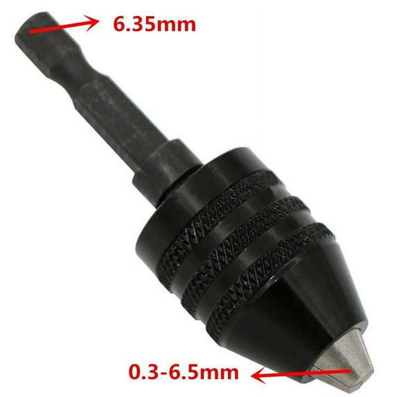 1/4'' Hex Shank Small Keyless Drill Bit Power Impact Driver Chuck Adapter Tool Fangkenuo