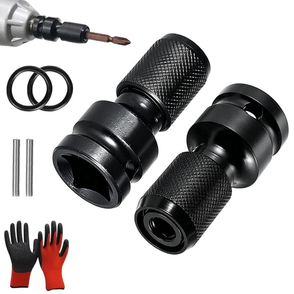 1/4" Hex Shank Socket Converter - 1/2" to 1/4", Hex Female Socket Adapter, Impact to 1"/4" Hexs Converters, Quick Release Bit Holder, for Drill Impact Ratchet Wrench